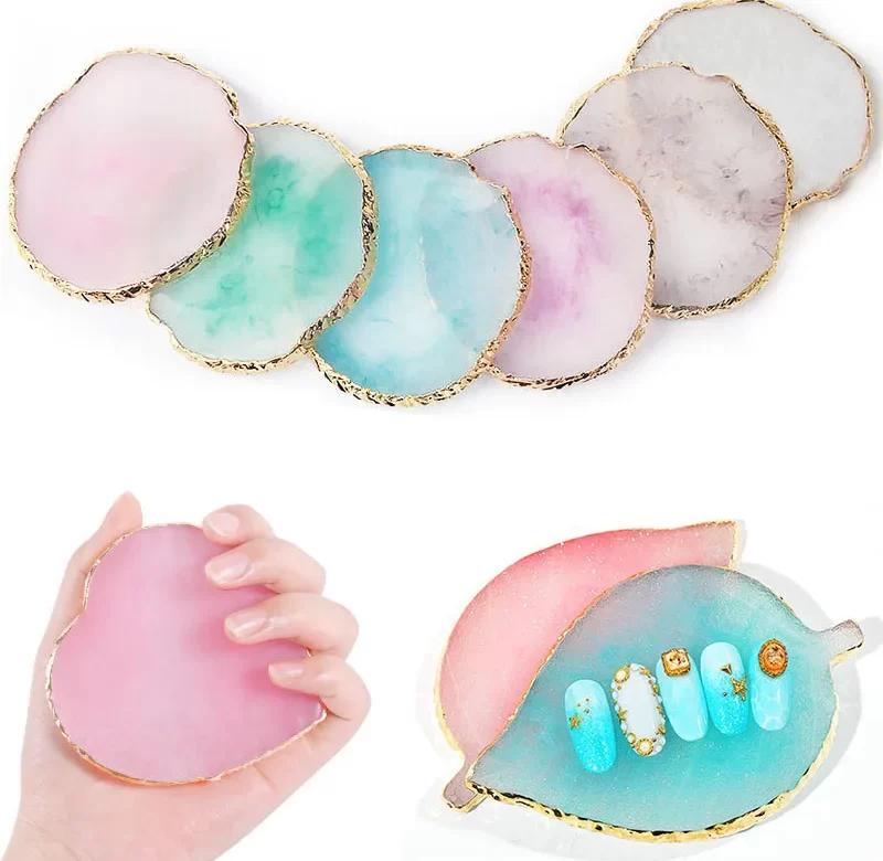 Paleta na gel lak a nehtové tipy s kameninovým efektem | paleta na nehty, pomůcka pro nail art