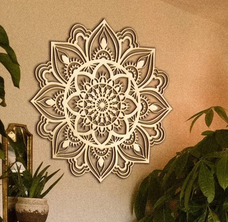 Kovová mandala v orientálním stylu | dekorace, doplněk