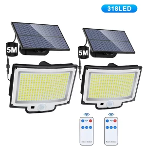 Silná solární lampa s čidlem pohybu | venkovní světlo