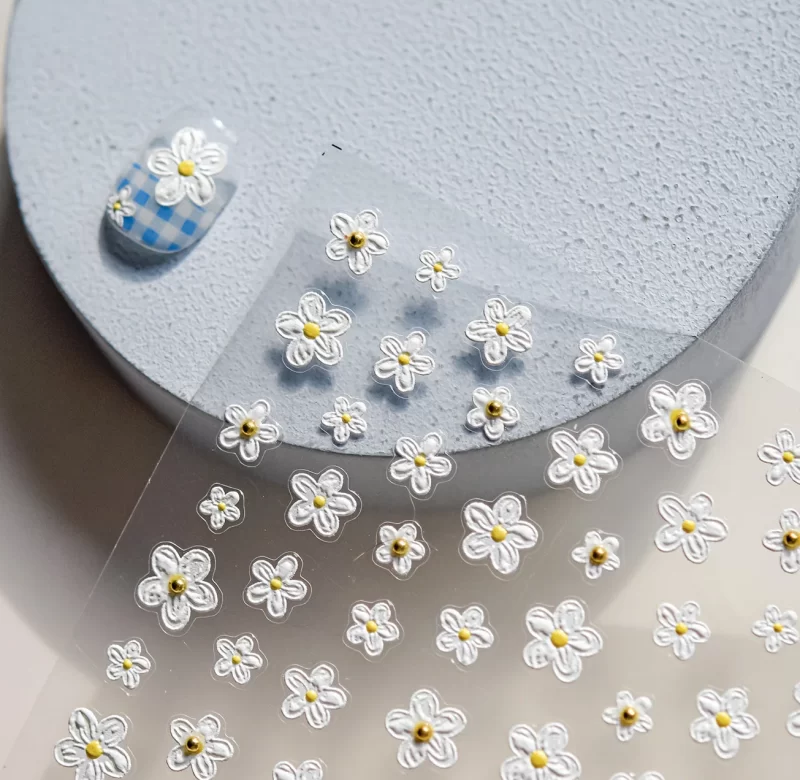 Květy a korálky na nehty pro nail art | samolepky, zdobení