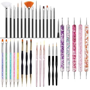 Sada štětců pro zdobení gelových nehtů a nail art | štětec na nehty, nail art nástroje