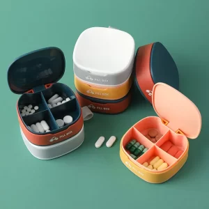Mini cestovní dávkovač léků na tablety a vitamíny | dávkovač léků, cestovní organizér