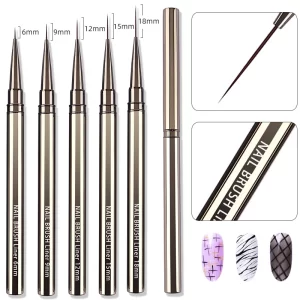 Štětec na zdobení nehtů, štětec na gel akryl nail art | štětec, doplněk