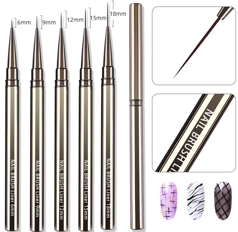 Štětec na zdobení nehtů, štětec na gel akryl nail art | štětec, doplněk
