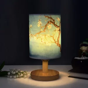 Elegantní nastavitelná stolní lampička s látkovým stínidlem | noční lampa 2 ks