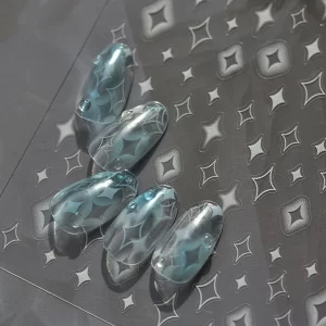 Luxusní samolepky na nehty s motýlky a hvězdami | zdobení nehtů, samolepky na nehty