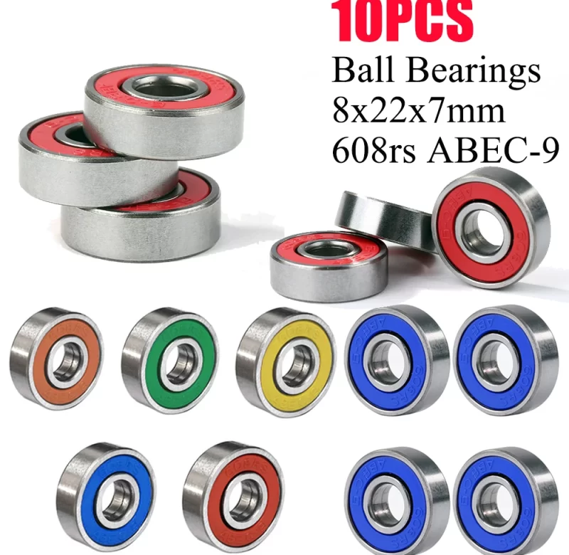 Ložiska abec 9 pro skateboard a brusle | sportovní doplňky 10 ks