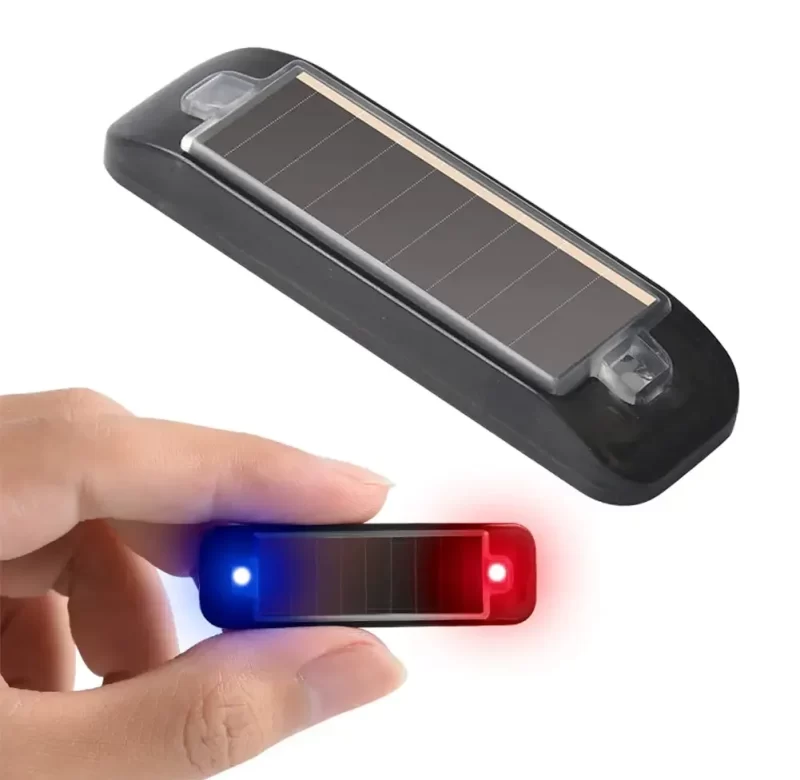 Solární zadní výstražné LED světlo na auto a kolo | osvětlení