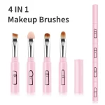4v1 cestovní sada kosmetických štětců pro líčení | kosmetické štětce, makeup sada