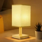 Led stolní lampa s látkovým stínidlem | noční světlo