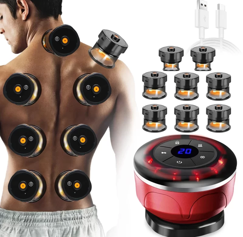 Elektrická vakuová baňka s gua sha a magnety pro celulitidu | masážní přístroj, spalovač tuku