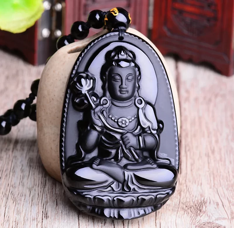 Amitábha ochranný amulet na krk | buddhistický náhrdelník, přívěsek