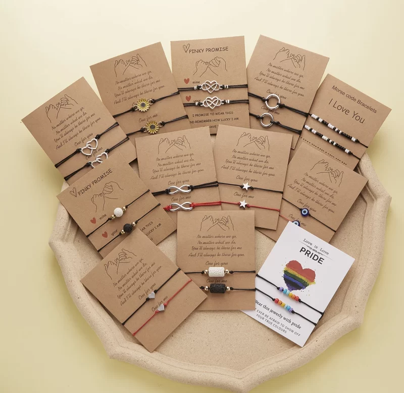 2 ks Náramek lásky z vulkanických korálků | šperky