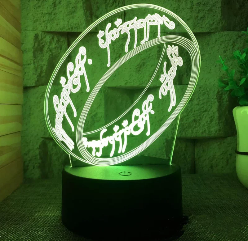 3D Lampa magický kroužek | Stolní osvětlení 3 ks