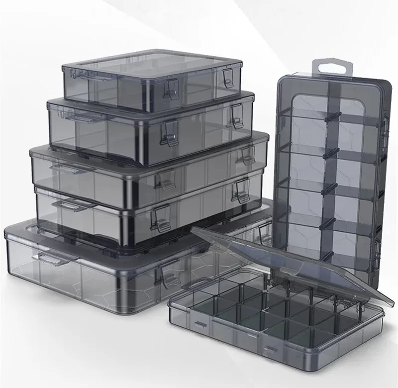 Praktický nastavitelný plastový úložný box s přihrádkami | plastová krabička, úložný kontejner