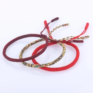 Ručně vázaný tibetský náramek štěstí | náramek, amulet