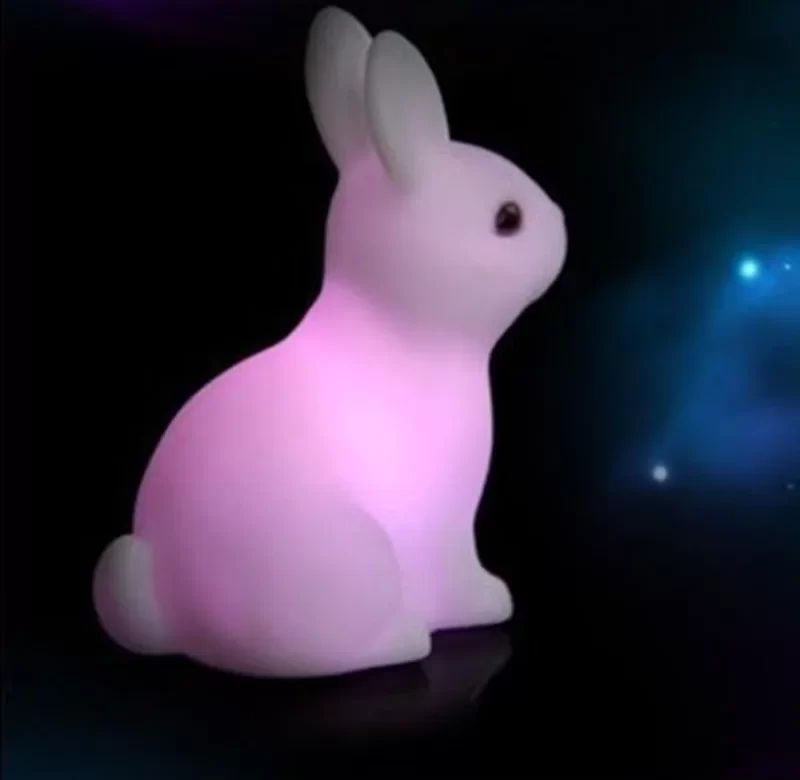 Barevná noční lampička králíček pro děti | dětská lampa