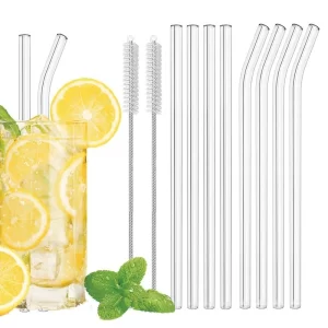 Skleněné smoothie brčko 20 cm průhledné | skleněné brčko, ekologické brčko