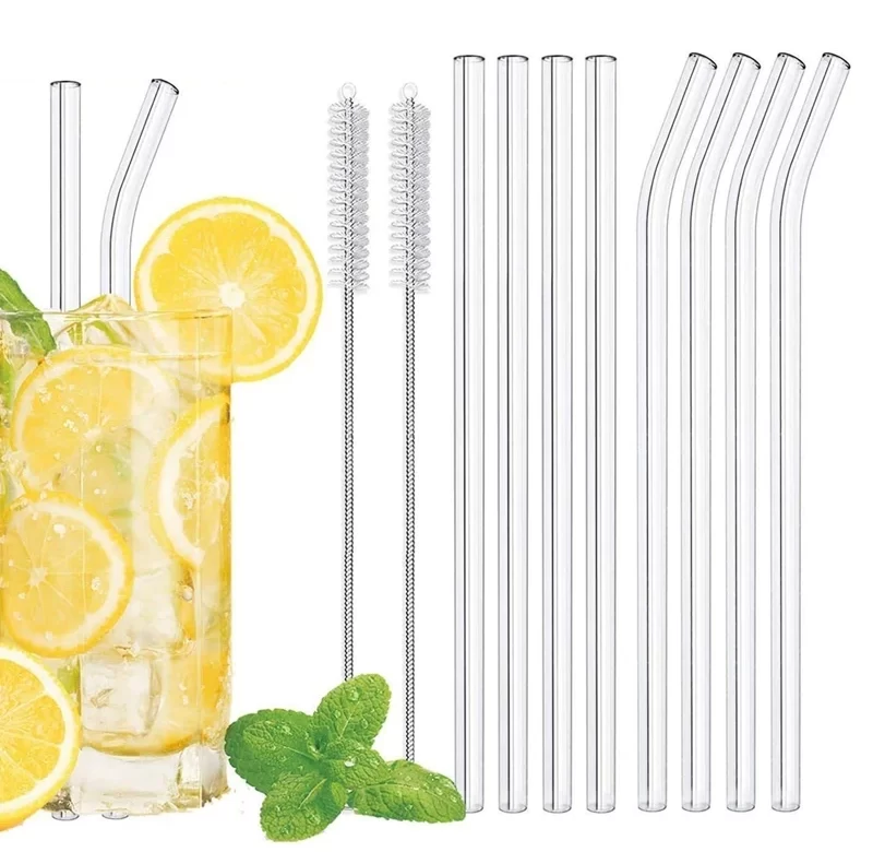 Skleněné smoothie brčko 20 cm průhledné | skleněné brčko, ekologické brčko