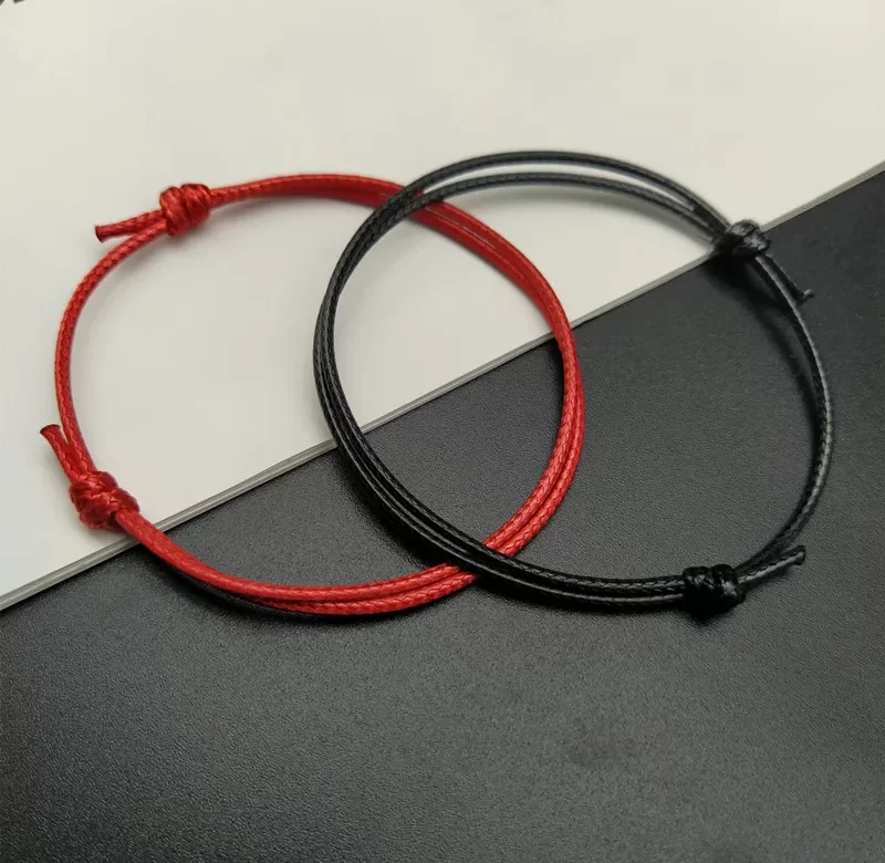 Náramky pro štěstí v páru na šňůrce | párový náramek, náramek štěstí