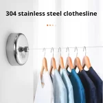 Pevná nastavitelná prádelní šňůra na stěnu | prádelní šňůra, závěsný sušák
