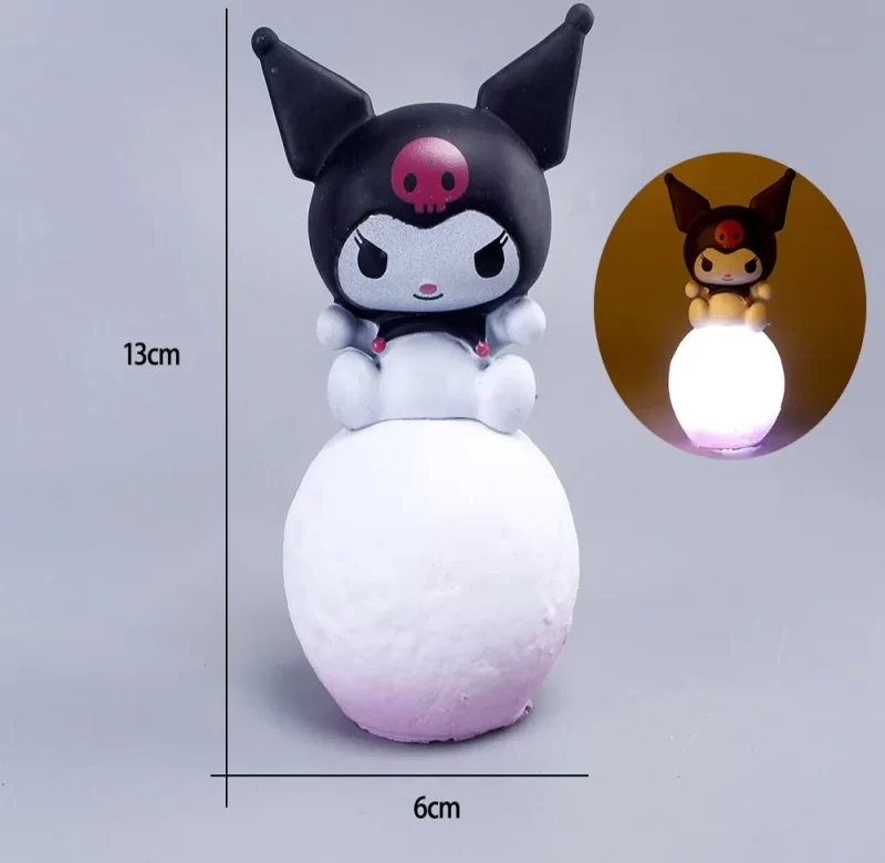 Anime noční světlo s měsíční lampou kawaii | dětská dekorace