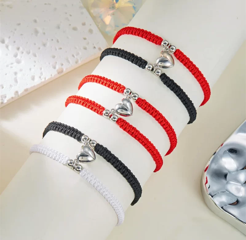 Párové magnetické náramky srdce | šperky 2 ks