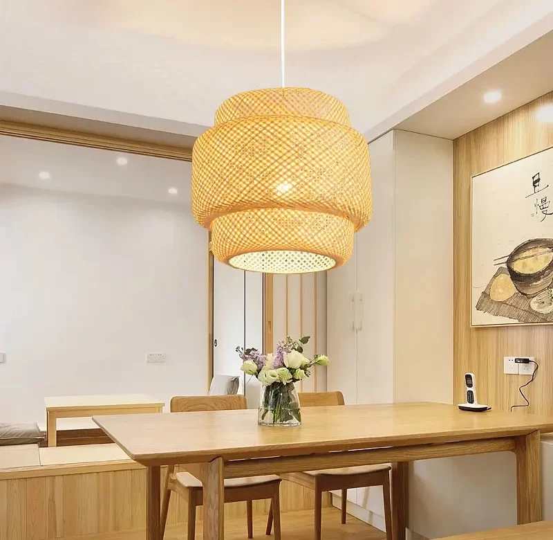 Bambusový lustr 30 cm | Závěsné osvětlení