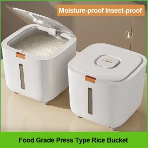 Nádoba na rýži s víkem | kuchyňský box, skladovací box