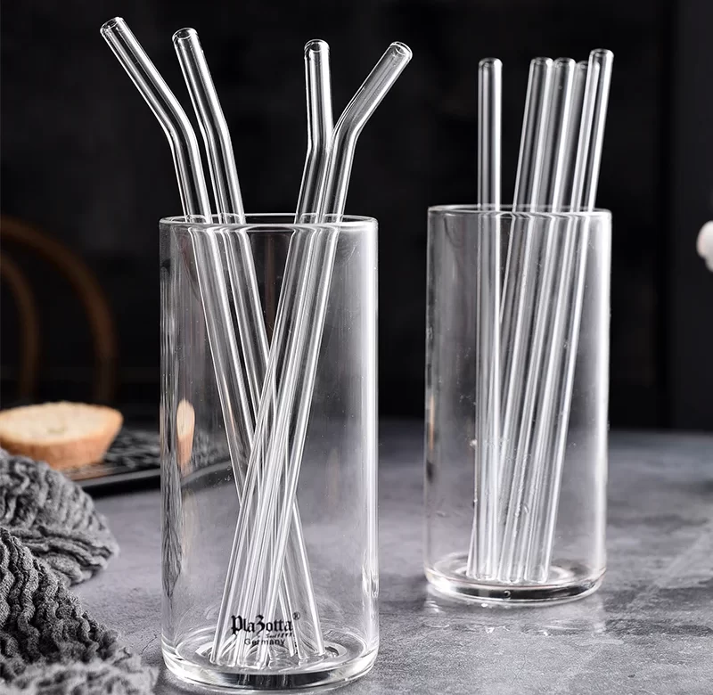 Sada skleněné brčko na smoothie a koktejly | ekologické brčko, znovupoužitelné brčko