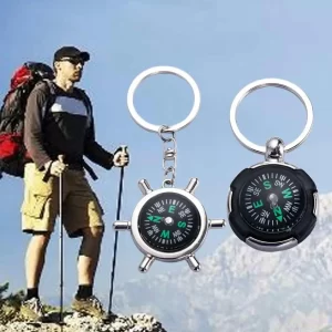 Kapesní mini kompas na klíče do přírody | turistický kompas, outdoor doplněk