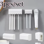 Držák kartáčků bez vrtání na zeď | koupelnový organizér, nástěnný držák