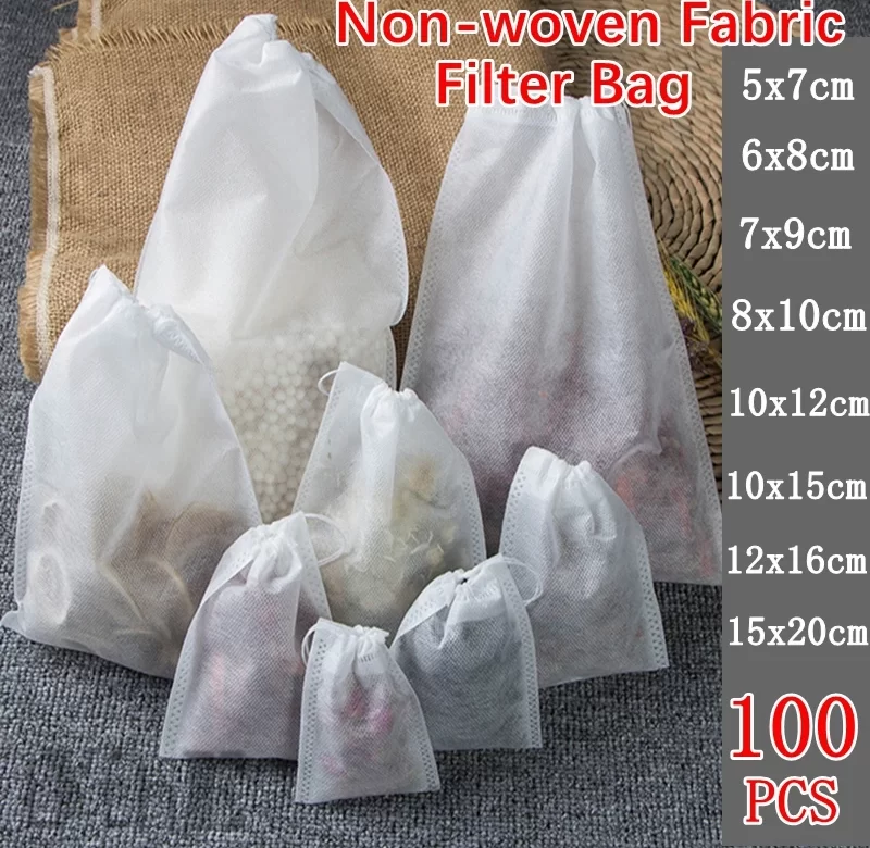100 ks Praktické sáčky na čaj a bylinky | čajové sáčky, filtrační sáčky