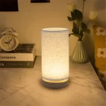 Stolní dřevěná led lampa s teplým světlem | stolní lampa, noční lampa