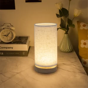 Stolní dřevěná led lampa s teplým světlem | stolní lampa, noční lampa