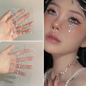Třpytivé makeup kamínky na obličej | festivalové dekorace, samolepicí ozdoby