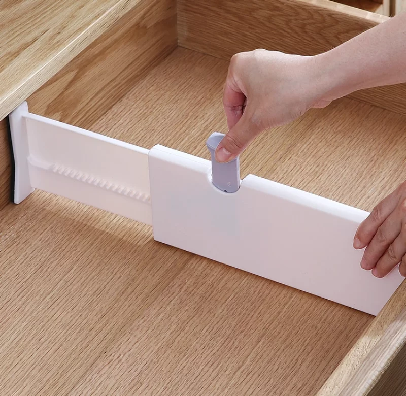 Nastavitelný dělič do kuchyňské zásuvky | zásuvkový organizér, kuchyňský organizér