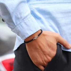 Stylový motorkářský náramek s amuletem | pánský náramek, stylový šperk