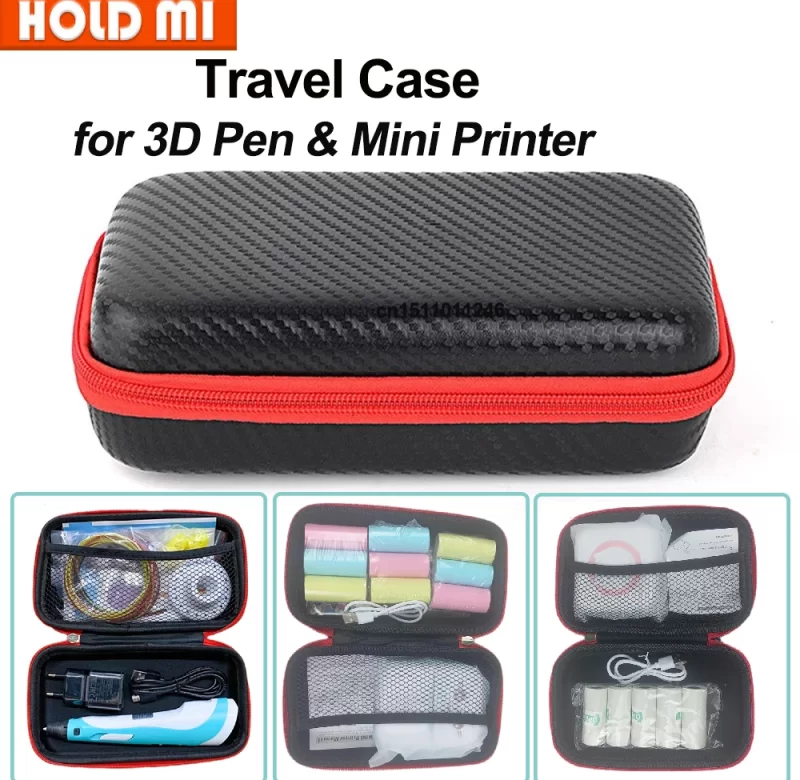 Praktické cestovní pouzdro pro mini tiskárnu | cestovní obal, 3d pero