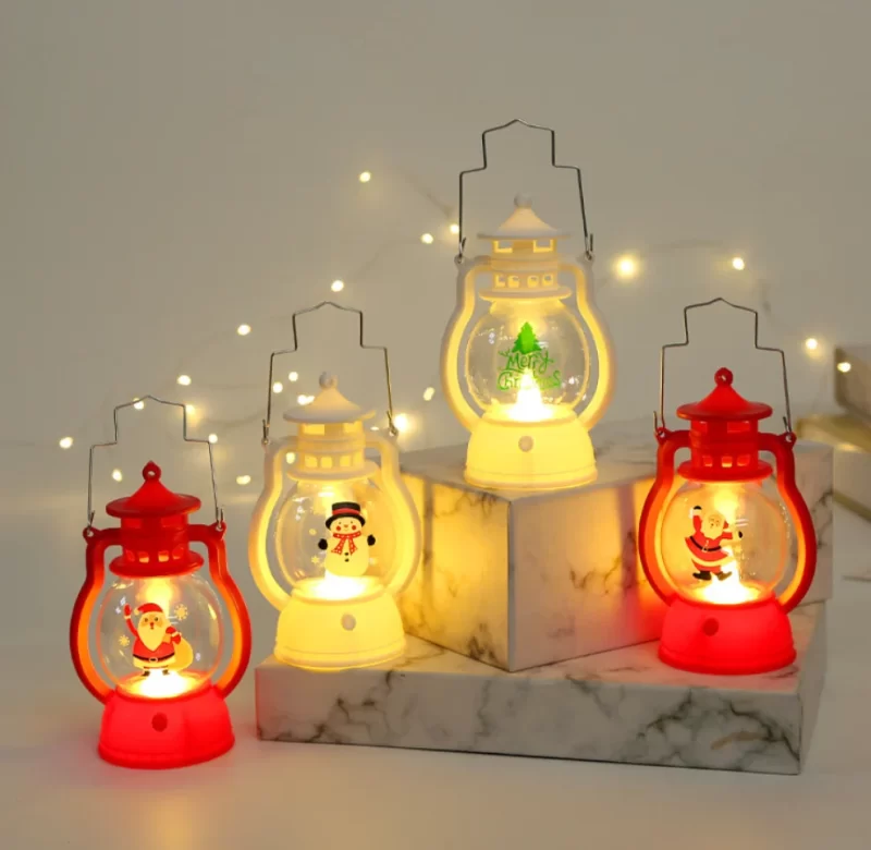 Vánoční závěsná retro led lucerna | dekorace