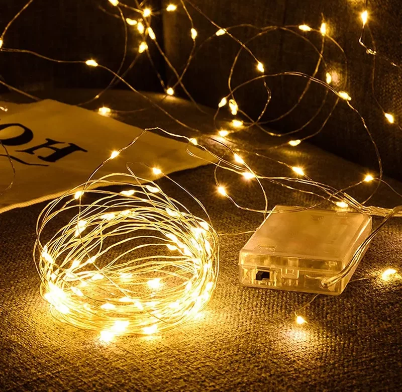 LED Světla na měděném drátu | Venkovní dekorace