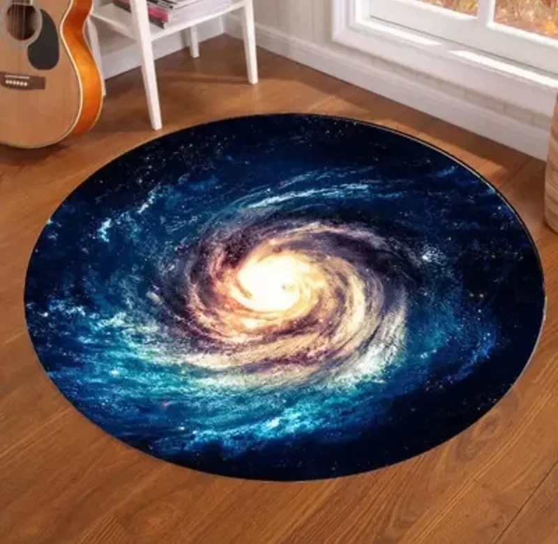 Kulatý dětský koberec galaxy | bytové vybavení