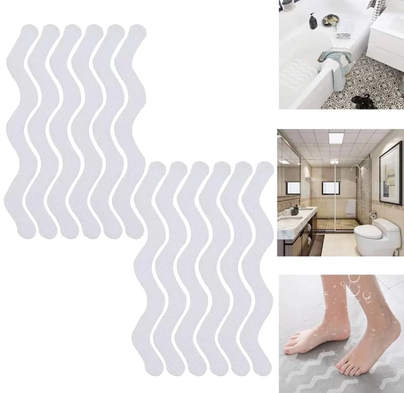 Protiskluzové nálepky do sprchy a vany | bezpečnostní pásky, koupelnové samolepky