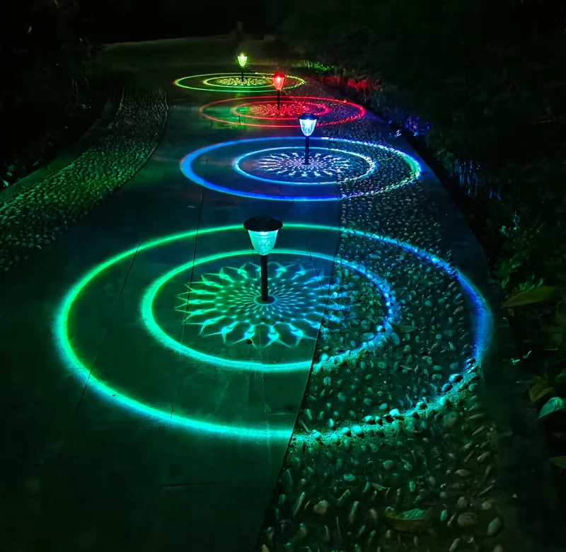Solární osvětlení pro chodník | LED venkovní světla | Zahradní dekorativní osvětlení
