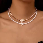 Boho letní náhrdelník s hvězdicí | náhrdelník, šperk