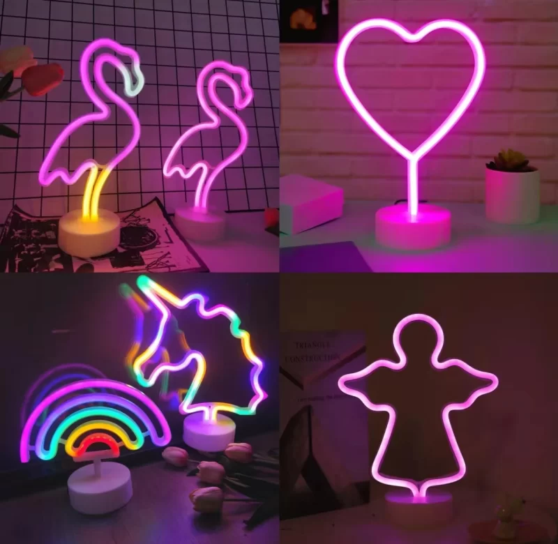 Neonové stolní světlo na usb baterie | dekorace