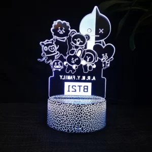 Kawaii 3D dotyková noční lampa | osvětlení 3 ks