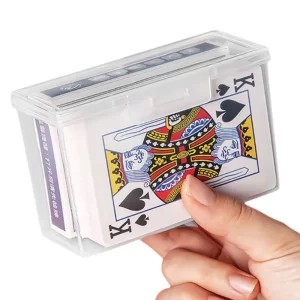 Průhledný box na karty s víkem | úložný box, plastová krabička