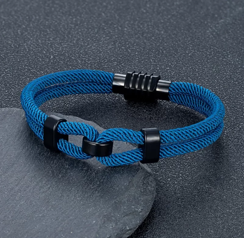 Pletený pánský náramek s magnetem | pánský náramek, módní doplněk