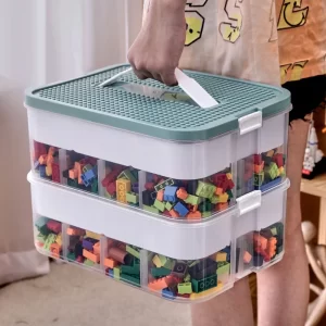 Stohovací úložný box na kostky a stavebnici | úložný box, dětský organizér